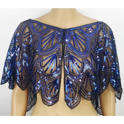 Sequins Lace Shawls Palaces Styles Women Shawls Sunscreen Hollows Out Cloak Tippet For Ladies Shawls Stylish Layering Women's