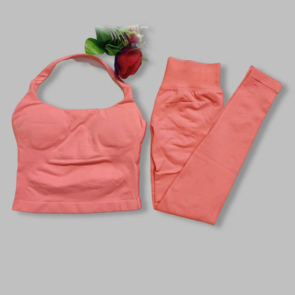 two pieces yoga outfits DF impact gym clothing fitness pants set DFNNYE woman Halter Top sports leggings Gym workout sets