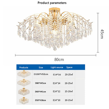 Modern Luxury Crystal Ceiling Chandelier For Living Room Dining Room Bedroom Ceiling Lamp LED Lights Home Appliance AC85-260V