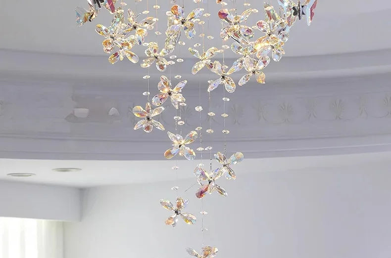 Vintage Crystal Ceiling Pendant Shining Creative LED Hanging Lamp Living Room Restaurant Chandelier Mood Light Indoor Lights