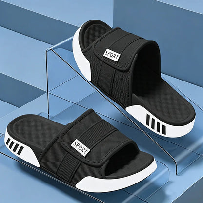 Big Size Men's Slippers Summer Ligtweight Indoor Home Slides EVA Shower Shoes Soft Sole Non-slip Outdoor Casual Beach Sandals