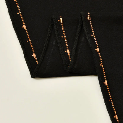 Rhinestone Modal Cotton Jersey Hijab Scarf For Women Stretch Shawl Plain Muslim Headband Fashion Solid Color Long Muffler