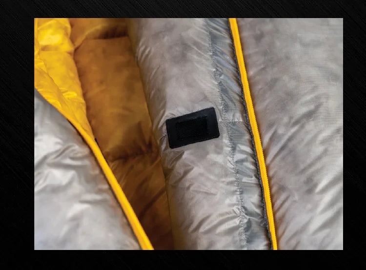 ICE FLAME Camping Mummy Gray Down Sleeping Bag Outdoor Ultralight 10D Unisex Sleeping Bag Traveling Hiking Mountain Climbing