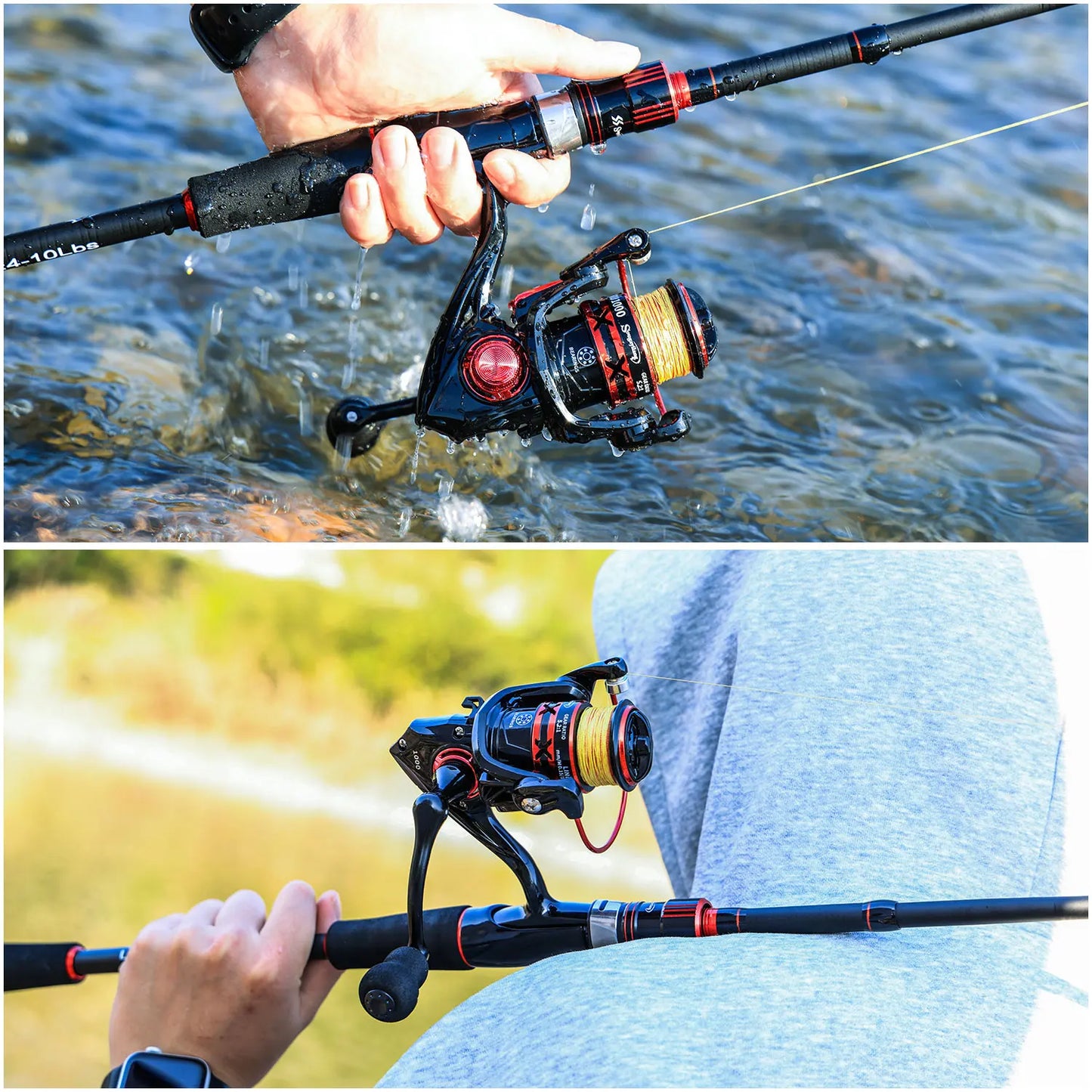 Sougayilang Spinning Fishing Reel 1000-7000 Series 5.2:1 Gear Ratio Aluminum Spool Ultra Smooth Reel Max Drag 20kg Fishing Tool