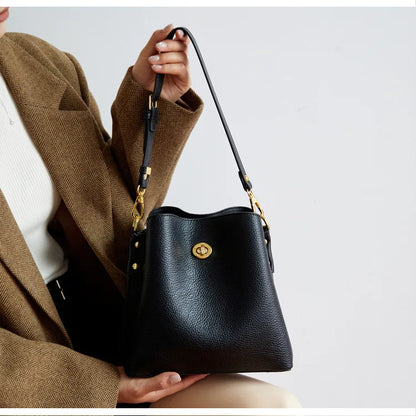 Fashion Women PU Leather Handbags Large Capacity Fashion Female Bucket Shoulder Bag Ladies Messenger Bag Purses and Handbags