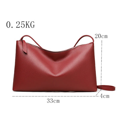 100% Genuine Leather Shoulder Crossbody Bag For Women Sac 2025 High Quality Cow Leather Ladies Handbag Luxury Female Tote Bags