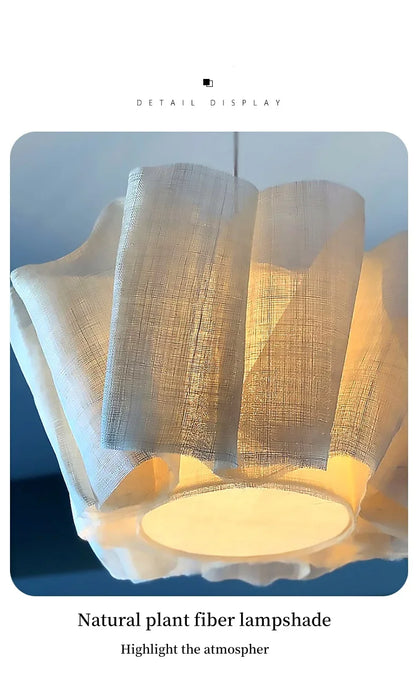Japanese Wabi-Sabi Style Fabric Chandeliers Medieval Vintage Tea Room Restaurant Pendant Lights Lighting Bedroom Lustre Lamps