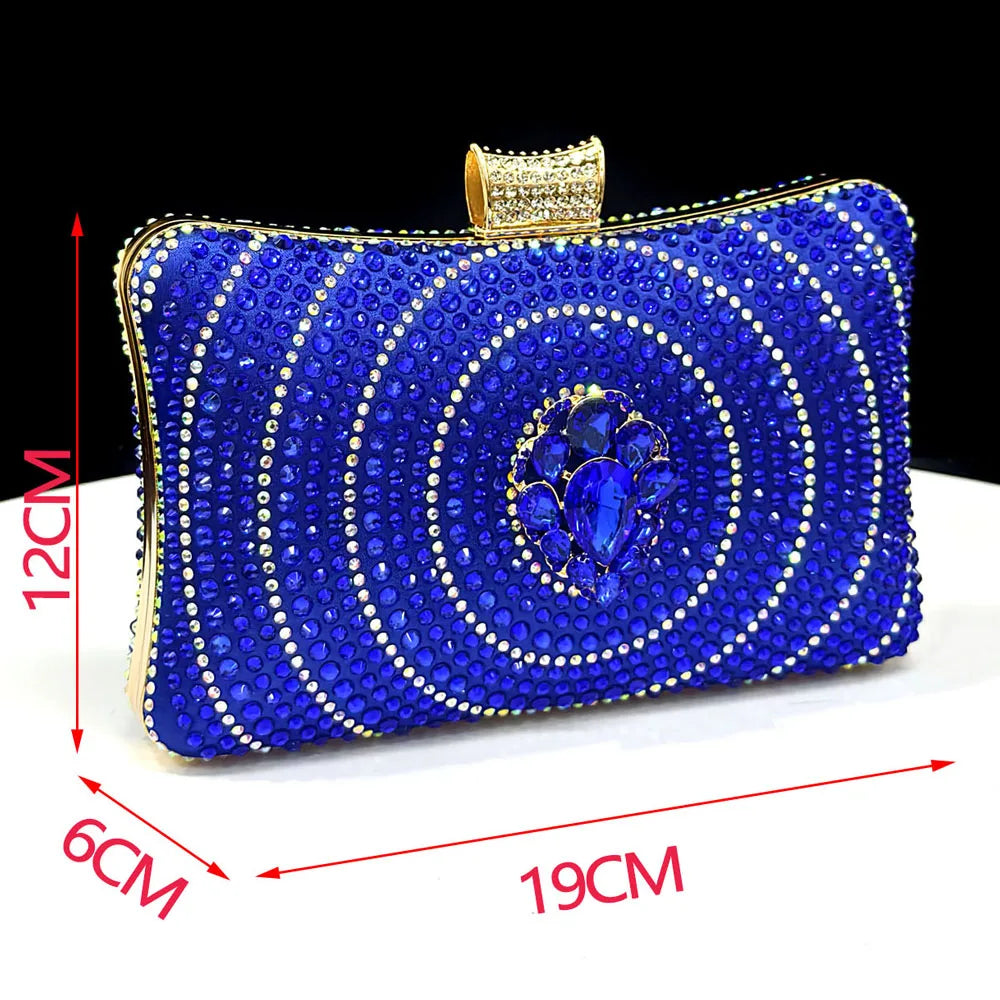 Latest Women Italian Shoes and Matching Bags Decorated with Rhinestone Elegant Pointed Toe Wedding Shoes Bride
