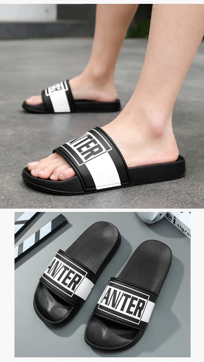 Fashion Designer Slippers Man Large Size 48 Comfortable Soft Men's Slides Non-slip Outdoor Beach Shoes For Men Casual Slippers