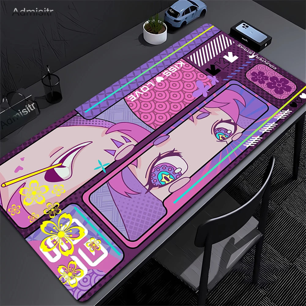 90x40cm Large Size Mouse Pad Art Desk Pads Printstream Gaming Mice Pad Non-slip Rubber Mat Company Long Table Mats XXL For Csgo