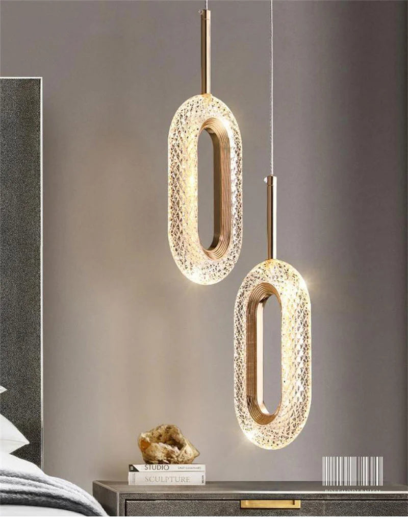 Modern Crystal LED Pendant Lamps Indoor Lighting For Home Decor Led Lights Living Room Bedroom Bedside Hanging Lamp