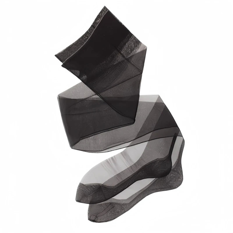 Vintage Cuban Heel Stockings Women Sexy Ultra Thin Thigh High Stockings Cuban Heel Backseam Sheer Stockings with Reinforced Toes