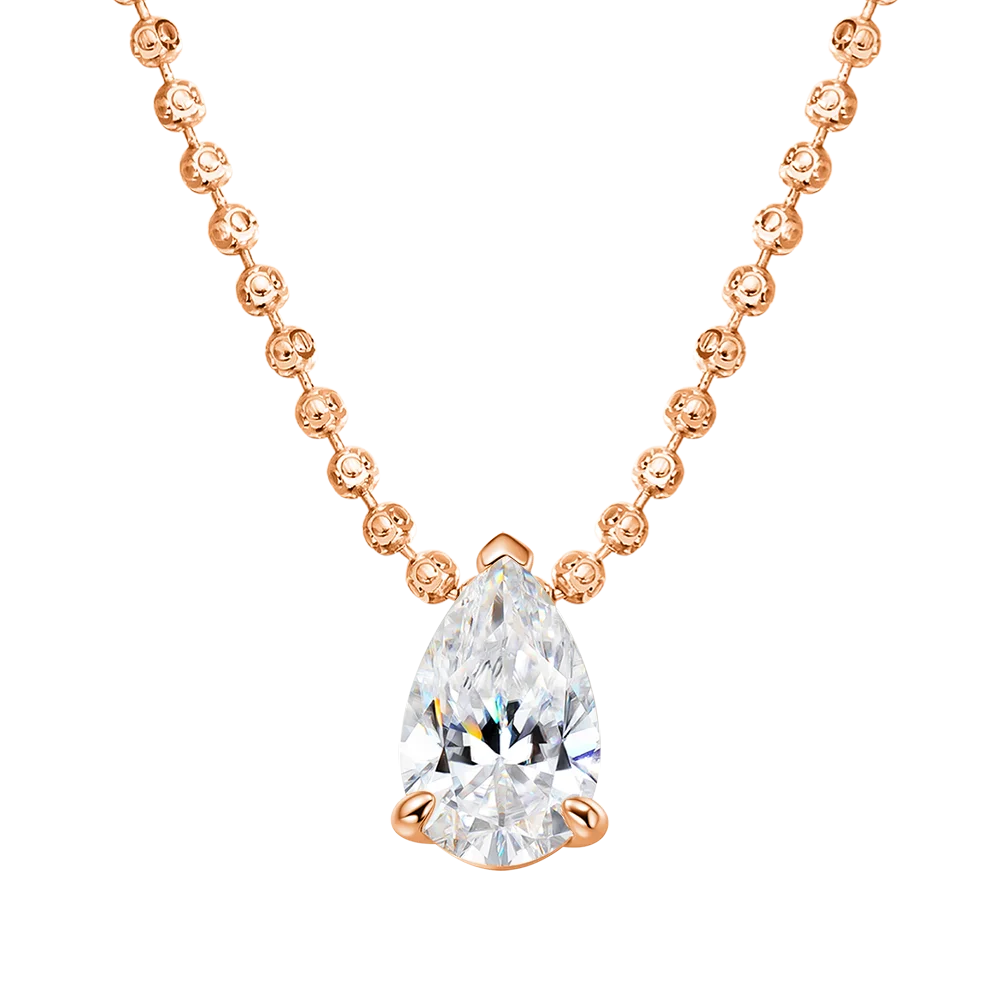 Serenity 3ct 5ct Pear Cut Moissanite Necklace for Women S925 Sterling Silver Chain Jewelry Sparkling Water Drop Pendant Necklace