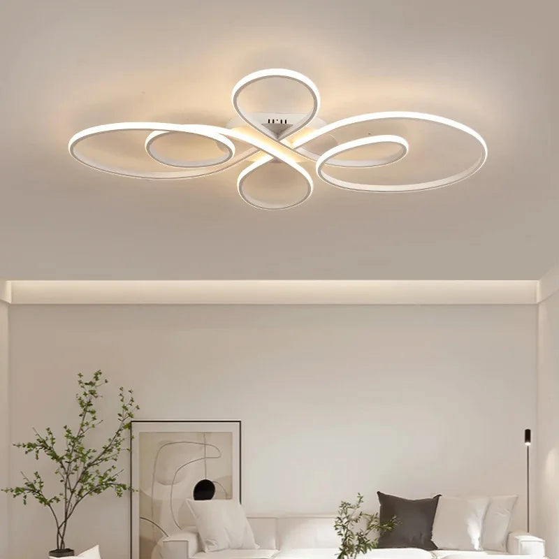Low Floor Living Room Ceiling Lights Remote Control Modern LED Surface Mounted Light Fixture Dining Room led Ceiling Lamps Dimme