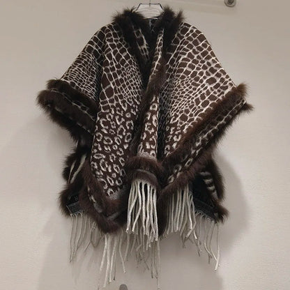 2025 Women Real Fox Fur Shawl High Quality Fashion High Quality Hot sale Female Wool Wrap