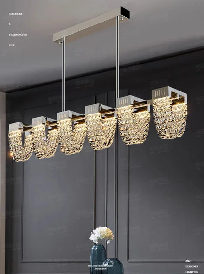 2025 New Home DecorationPendant Lights Luxury Crystal Living Room Chandelier Bedroom Pendant Lamp Ceiling Light  Indoor Lighting
