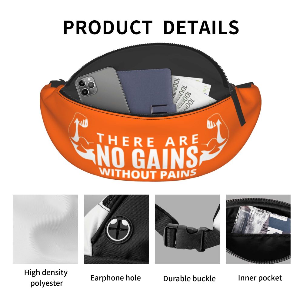 Powerhouse Gym Fanny Bag Custom Bodybuilders Fitness Crossbody Waist Pack Men Women Cycling Camping Phone Money Pouch