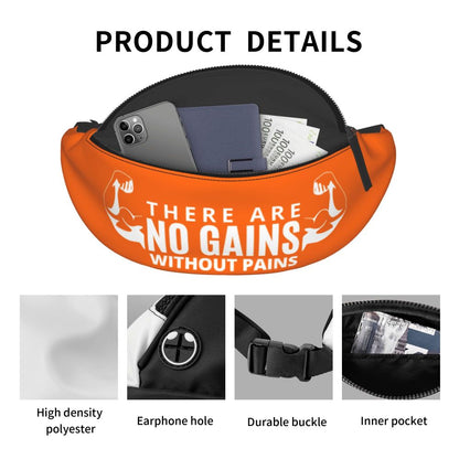 Powerhouse Gym Fanny Bag Custom Bodybuilders Fitness Crossbody Waist Pack Men Women Cycling Camping Phone Money Pouch