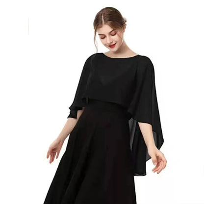 New Fashion Soft Wedding Capes Long Solid Color Chiffon Shrug Sunscreen Wraps Womens Ladies