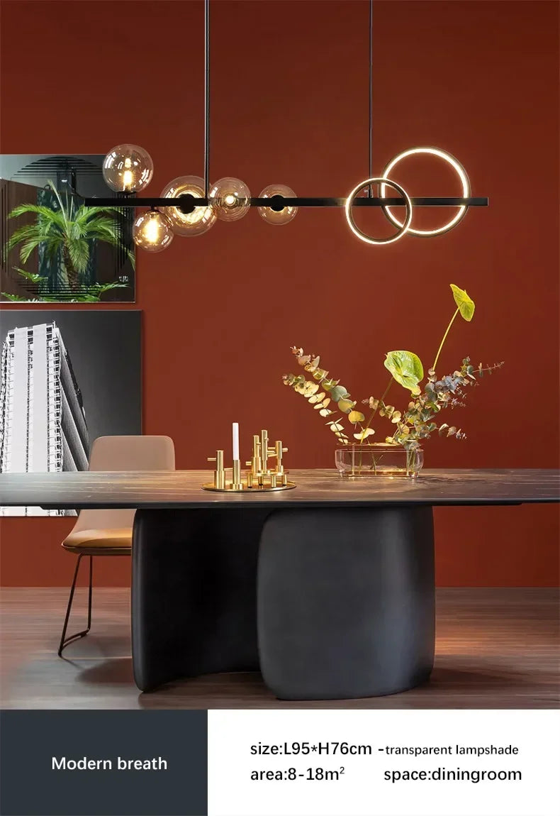 Magic Bean Long Pendant Lights Nordic Restaurant Modern Creative Kitchen Light Luxury Living Room Bar Decor Lighting G9 Bulb