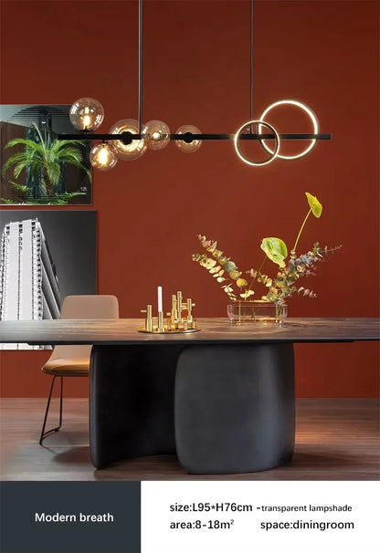 Magic Bean Long Pendant Lights Nordic Restaurant Modern Creative Kitchen Light Luxury Living Room Bar Decor Lighting G9 Bulb