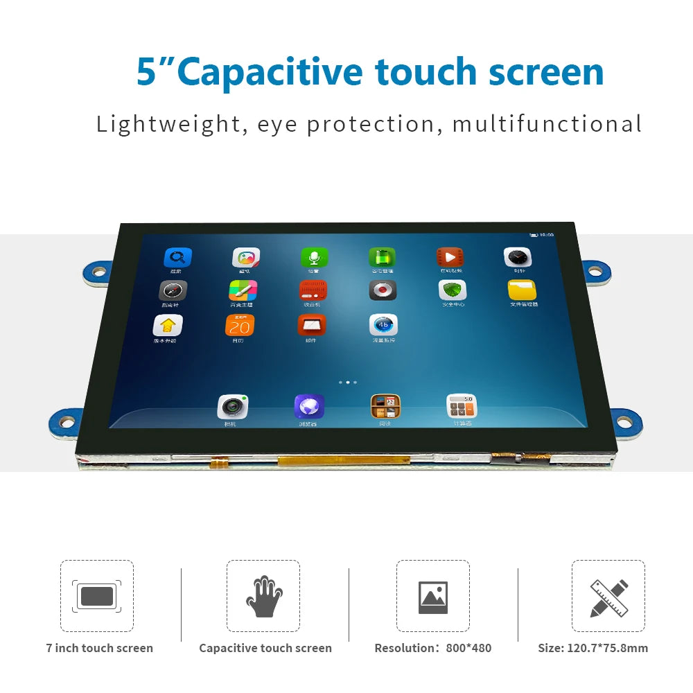 5 inch Display 800×480 monitor with Windows-support raspberry pi Portalil Monitor full hd Touch  IPS LCD  hdmi Compatible Screen