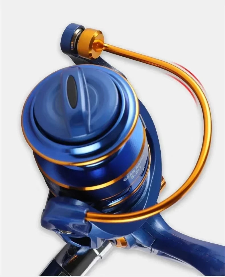 Okuma High Speed Fishing Reel with 10KG Max Drag 5.2:1 Metal Spool Spinning Wheel Gear Ratio High Speed Casting Fishing Reel
