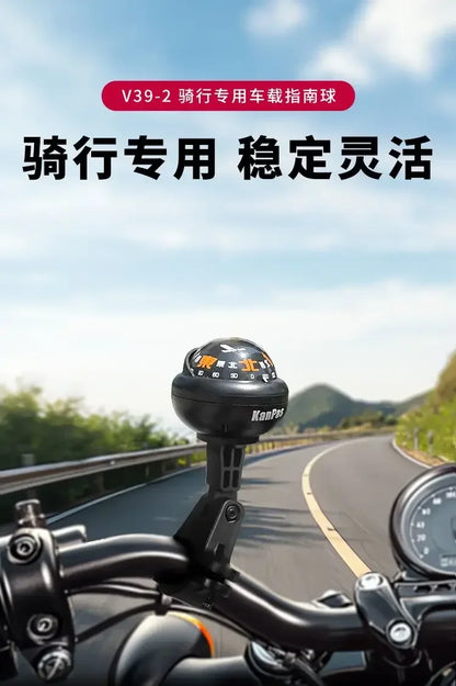 High‑Precision Riding Compass Waterproof Sun‑resistant Luminous Guiding Ball Navigation Tool for Motorcycle Electric Bicycle