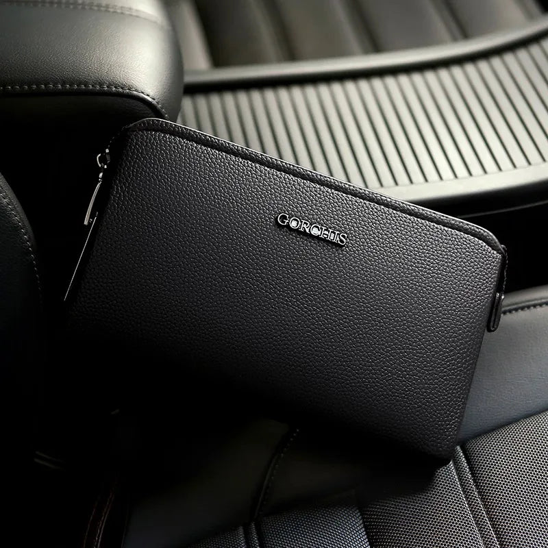 Leather Wallet FL-V1 Men Business Clutch Bag Smart Fingerprint Lock Security Anti Theft Handbag Black Safety Men Wallet сумка 가방