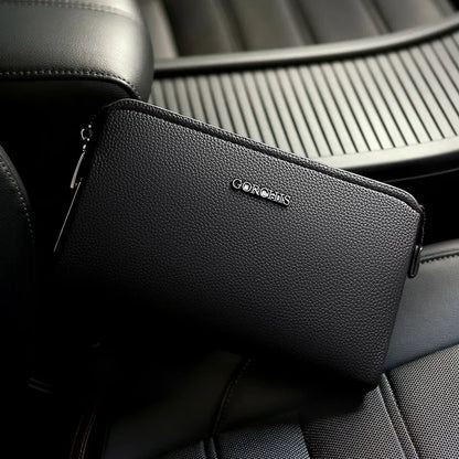 Leather Wallet FL-V1 Men Business Clutch Bag Smart Fingerprint Lock Security Anti Theft Handbag Black Safety Men Wallet сумка 가방
