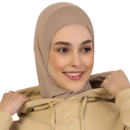New Ready To Go Wear Instant Hijab for Women Solid Color Hemp Headscarf Neck Cover Sports Hijabs Pinless Islam Shawls and Wraps