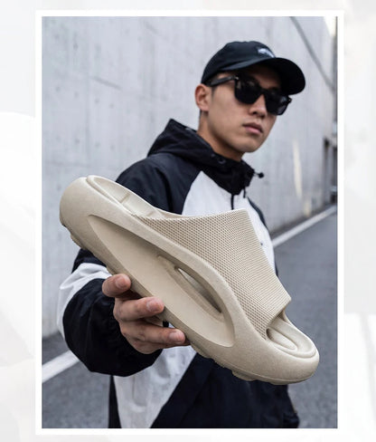 EVA Platform Men's Slippers Home Brand Luxury Designer Shoes Man Casual Sandals Indoor Outdoor Beach Slides Unisex Soft Non-Slip