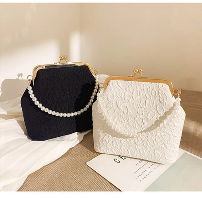 Mobile Phone Bags Pearl Chain Crossbody Bag for Women Shoulder Bags Makeup Bag Purse and Handbags Mother Kids Bag for Girl Сумка