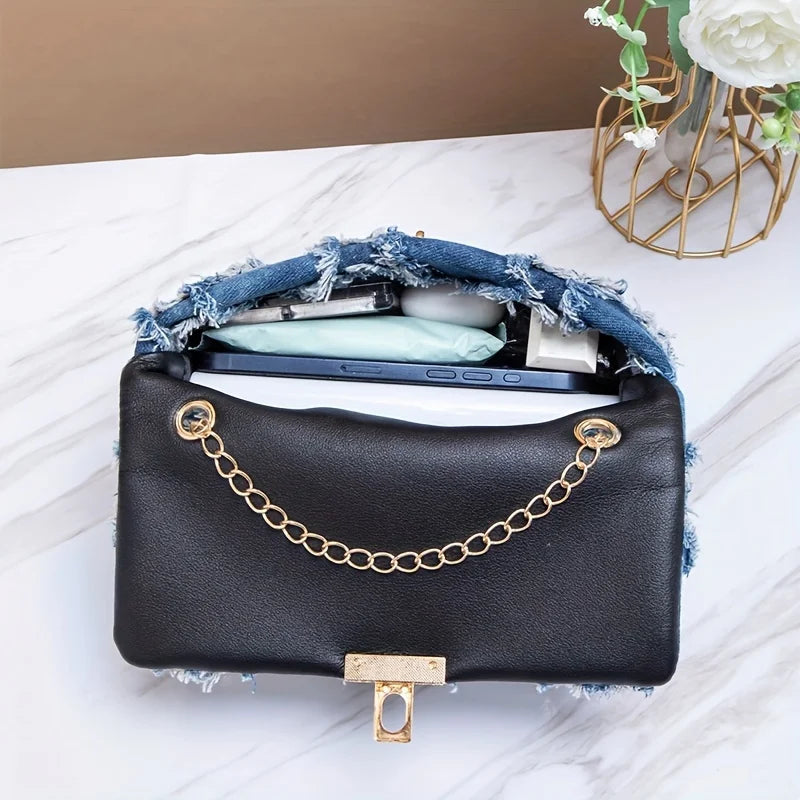 Stylish Crossbody Bags for Cowboys Unique Patterned Clutch Secure Button with Chain Shoulder Bag, Surprise Gift Bag for Friends.