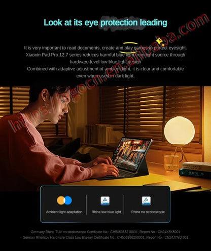 Matte Display Lenovo Xiaoxin Pad Pro 2025 12.7 Inch Matte Comfortable Visual Screen Eye protection Dimensity 8300 Android Tablet