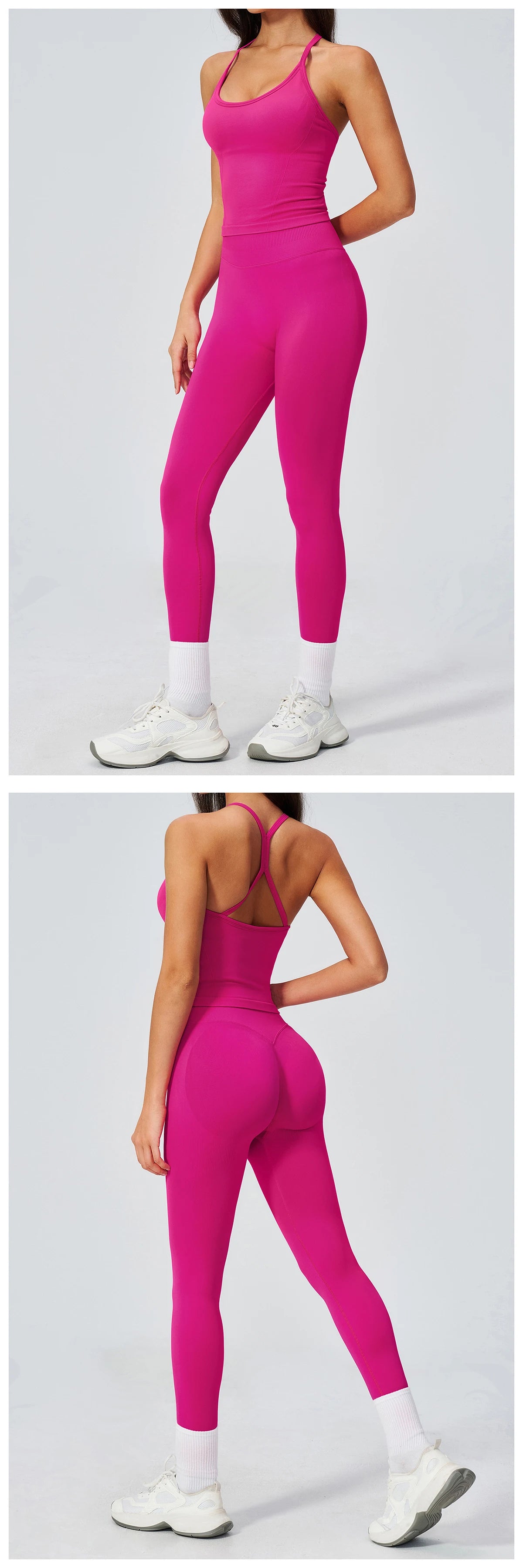 Fitness Suit 2PCS Women's Tracksuit Yoga Set Sports Outfits Gym Clothes Running Push Up Sportswear Female Workout Yoga Clothes