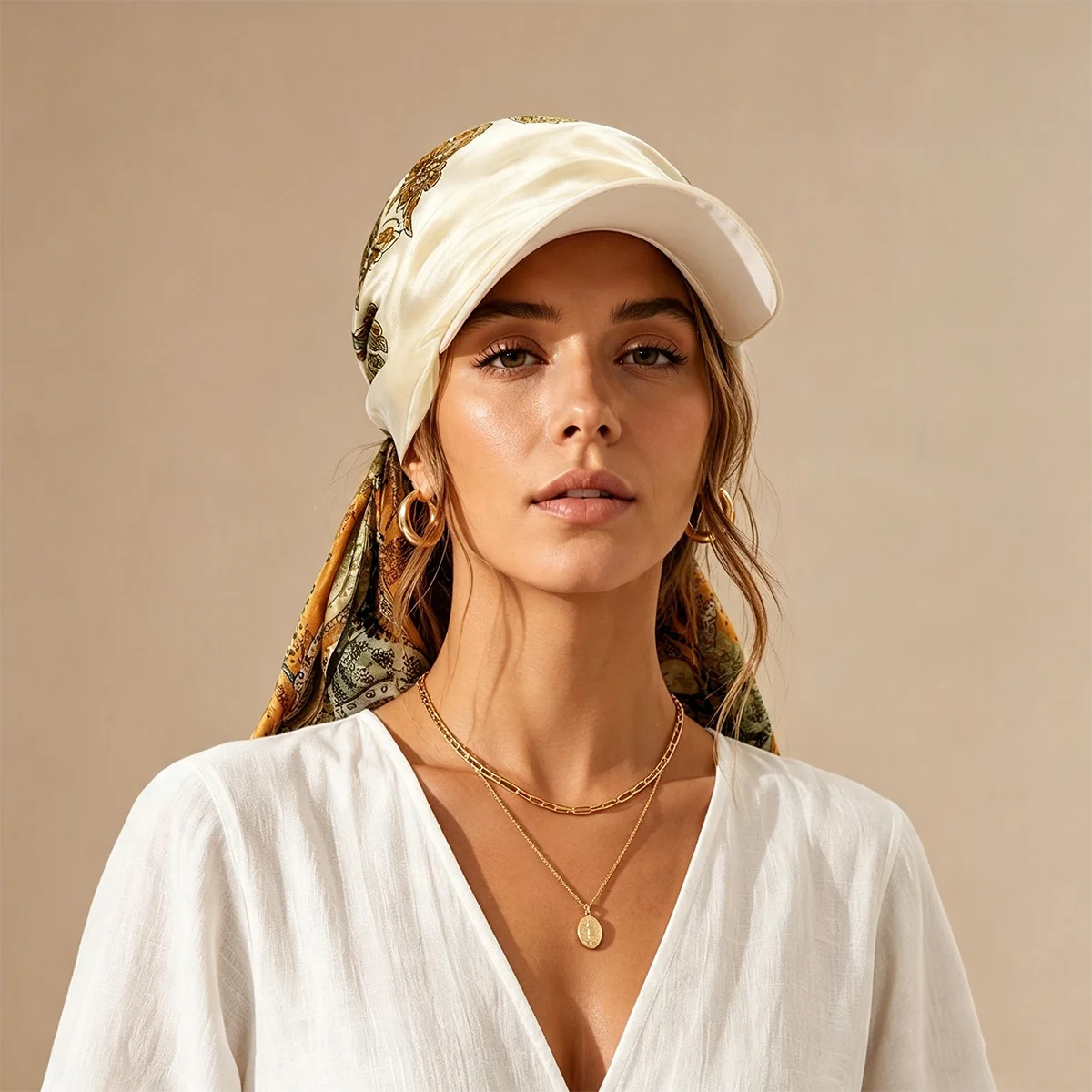2026 New Fashion Leopard Print Headscarf Hat Soft Satin Vintage Square Turban Scarf Bohemian Hijab Women Headwear