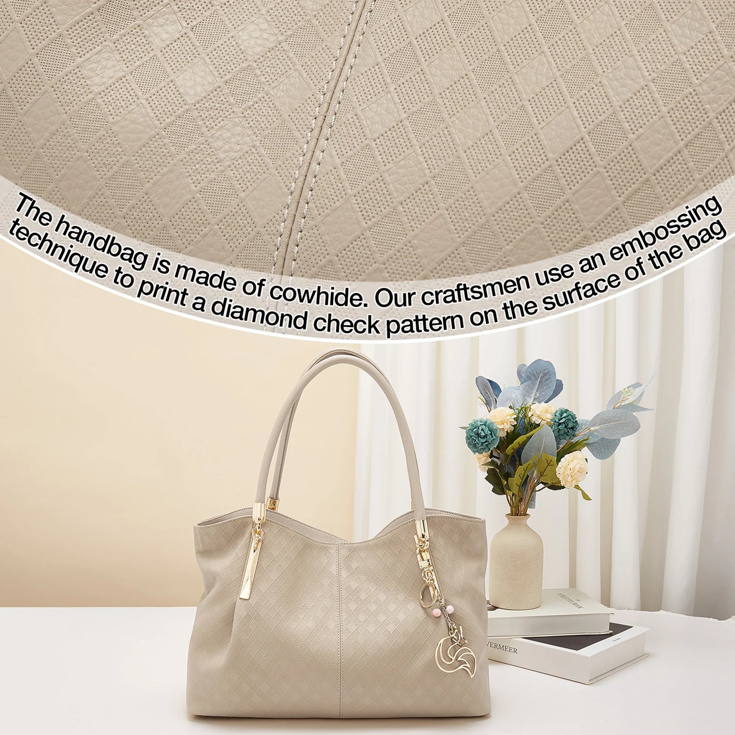 FOXER 2026 New Women's Shoulder Bag Genuine Leather Elegant Female Tote Large Bag Fashion Handbag Commuter Luxury Gift