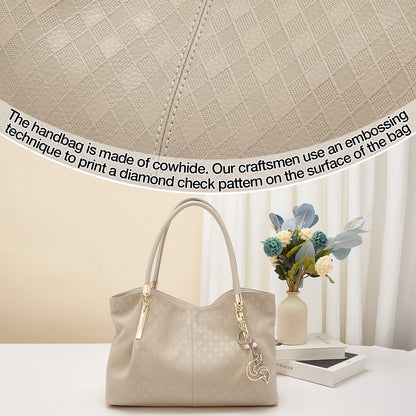 FOXER 2026 New Women's Shoulder Bag Genuine Leather Elegant Female Tote Large Bag Fashion Handbag Commuter Luxury Gift