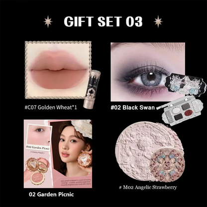 Flower Know Little Angel Collection Makeup Gift Box Eyeshadow Blush Cream Matte Lipstick Highlighter Full Kit All In One
