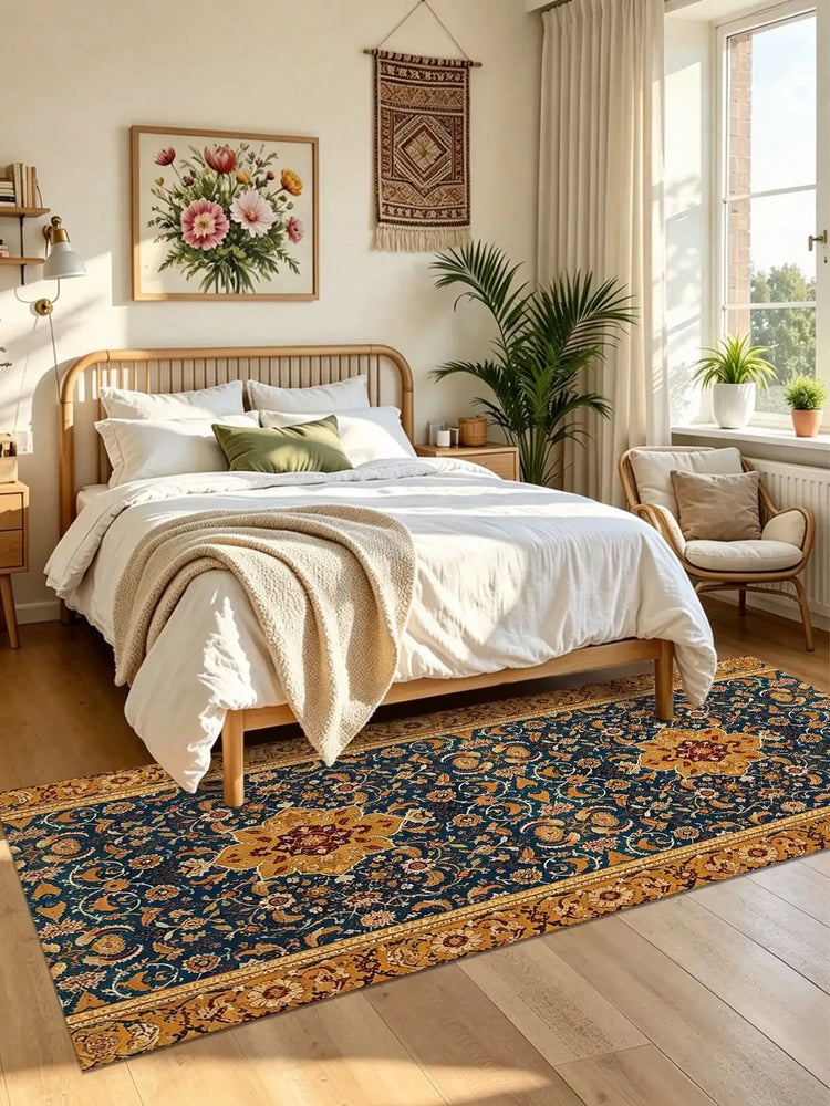 Bohemian Mandala Geometric Pattern  Runner Rugs Aisle Runners Long Carpet Featuring Water Absorption  Anti-Slip Properties Suitable Restaurants Kitchens Bedrooms Laundry Room Corridors Christmas  Halloween Wedding  Birthday D