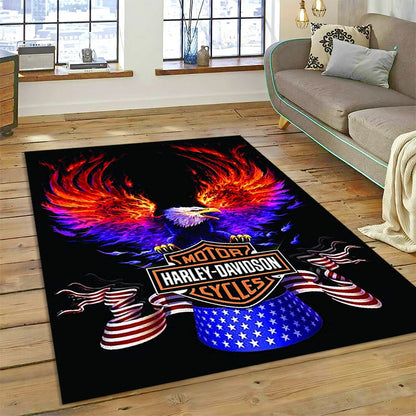 27 Style Harley-y Motorcycle Logo Rug Carpet for Living Room Bedroom Home Decor,floor Mat Non-slip for Sofa Doormat Gift kids