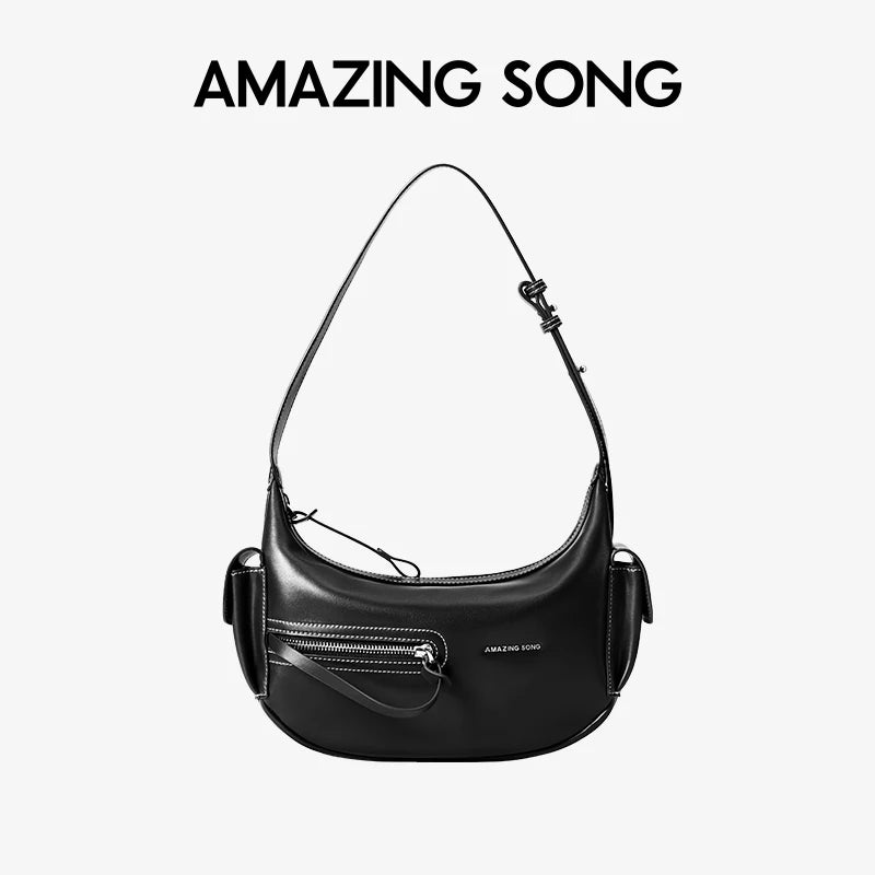 Amazing Song Liqueur Crescent Bag Small Upgraded Large Autumn Style Crossbody Women's Bag Trendy Portable