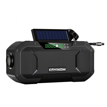 Multi-purpose Emergency Radio Hand Crank USB Rechargeable On Batteries Solar Portable FM Radio Flashlight Reading Lamp SOS Alarm