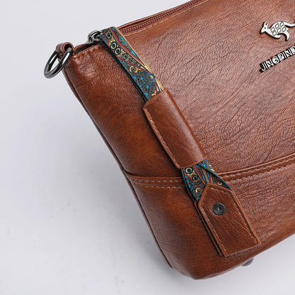 Solid Color Luxury Designer High Quality Leather Women's Handbag Purses Multifunctional Ladies Shoulder Messenger Bags Sac Femme