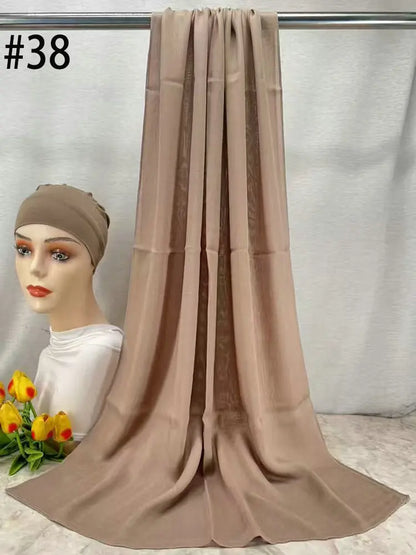 110colors Modal Hijab with Modal Undercap Set Basic Stretchy Pullover Headscarf Thin Breathable Sunscreen Head Wrap Hijabs Scarf