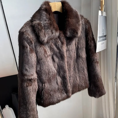 Natural Rabbit Fur Coat Women New Autumn Winter Female Real Fur 2025 Real Leather and Fur Women's Clothing Outerwear Lady Jacket