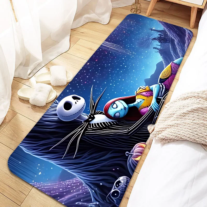Jack Skellington Door Mat Entrance Non-slip Doormat Washable Kitchen Carpet Living Room Hallway Rugs Bathroom Bath Door Mats