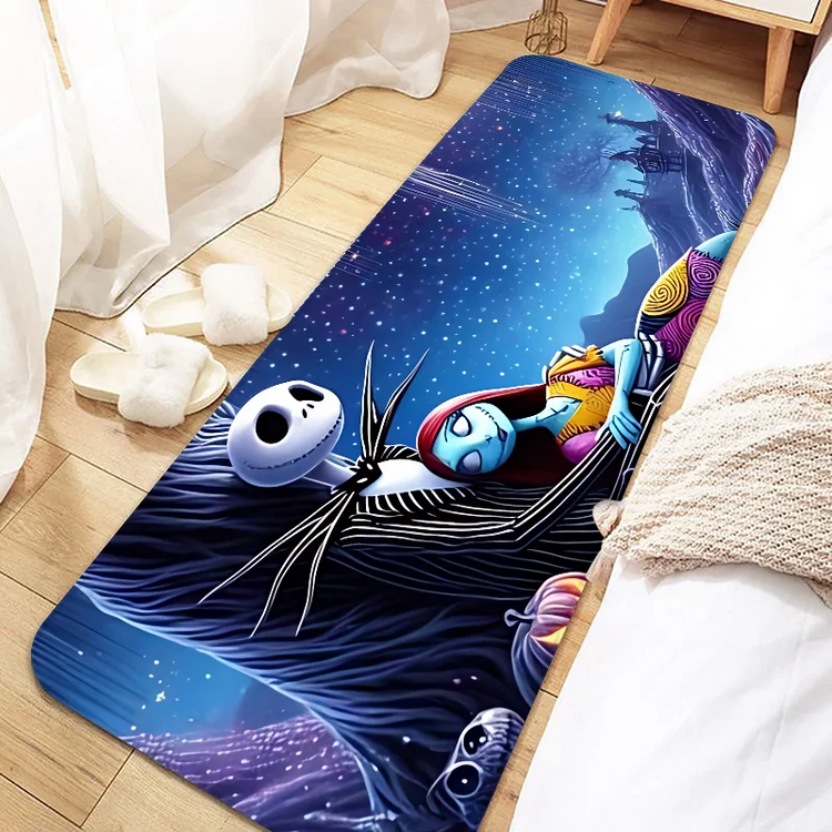 Jack Skellington Door Mat Entrance Non-slip Doormat Washable Kitchen Carpet Living Room Hallway Rugs Bathroom Bath Door Mats
