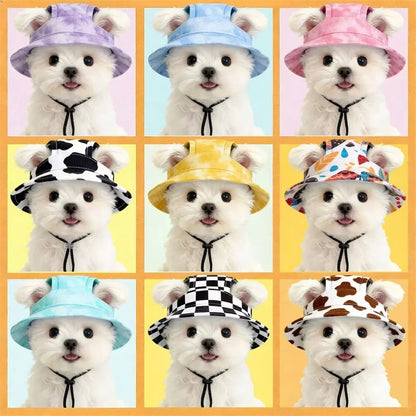 Pets Hat with Ear Holes Adjustable Baseball Cap for Medium Small Dogs Summer Fashion Cats Sun Cap Pet Outdoor Hat Pet Supplies